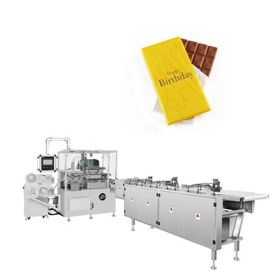 220V 50/60Hz Macchina di confezionamento di tavolette/barrette di cioccolato pieghevole per la localizzazione del servizio locale