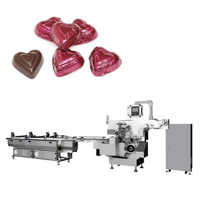 Macchina per l'imballaggio di fogli di cioccolato per uso alimentare con sistema di controllo touch screen servo PLC