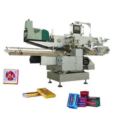 PLC Servo touch screen controllato flusso automatico Bar di cioccolato confezionatore di carta macchina di imballaggio orizzontale