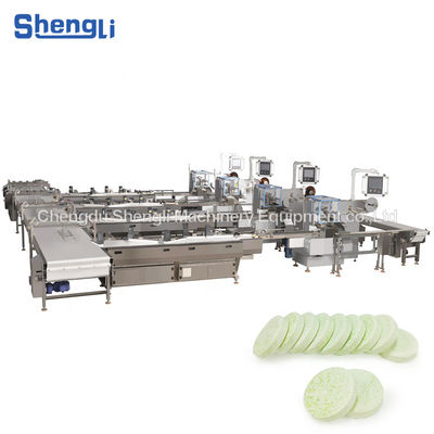 Linea automatica di confezionamento di fogli di alluminio con compresse di vitamina C effervescente