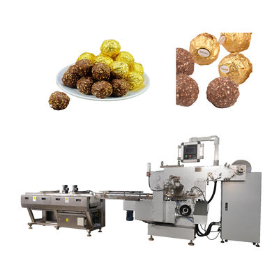 Macchina di imballaggio automatico per la linea di produzione di palline di cioccolato a wafer completamente automatica