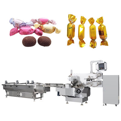 Macchine di imballaggio automatiche ad alta velocità con confezionamento a singolo giro di caramelle al cioccolato
