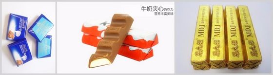 Macchina per avvolgere le buste di barrette di cioccolato per imballaggi polifunzionali