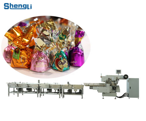 Macchina di imballaggio per confezioni a chiave orizzontale per confezioni di caramelle