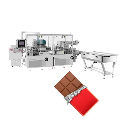 Macchina per imballaggio di compresse di cioccolato con avvolgimento a doppio strato